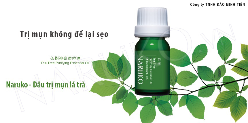 Tinh dầu trị mụn trà tràm NARUKO chấm mụn – Tea Tree Purifying Essential Oil 10 ml